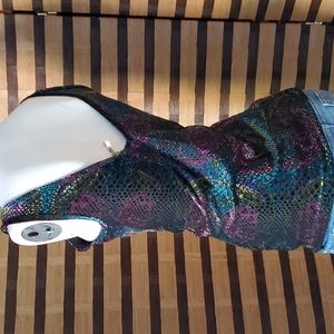 BKE snakeskin multi color pattern stretch tank